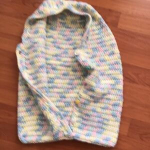 Multicolor Crocheted infant bunting
